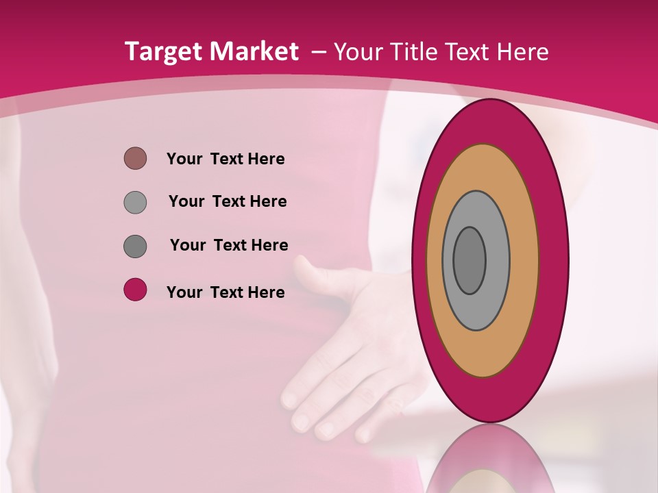 A Woman In A Pink Shirt Is Holding Her Stomach PowerPoint Template
