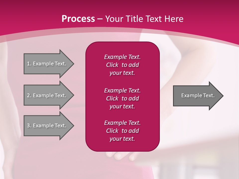A Woman In A Pink Shirt Is Holding Her Stomach PowerPoint Template