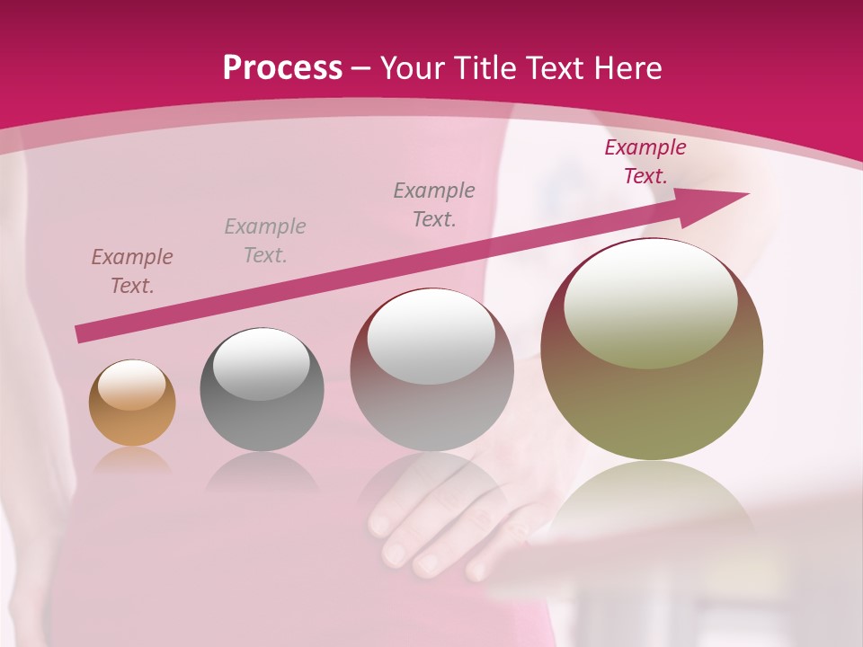 A Woman In A Pink Shirt Is Holding Her Stomach PowerPoint Template