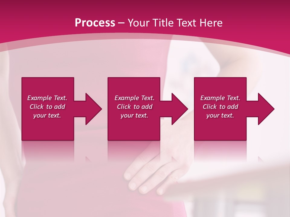 A Woman In A Pink Shirt Is Holding Her Stomach PowerPoint Template