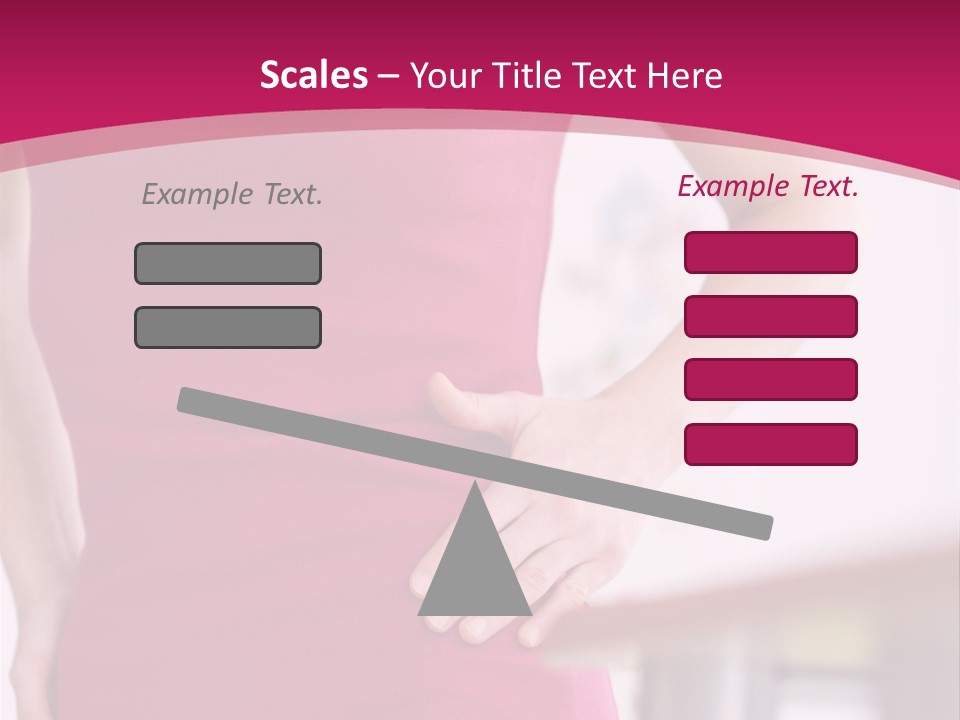 A Woman In A Pink Shirt Is Holding Her Stomach PowerPoint Template