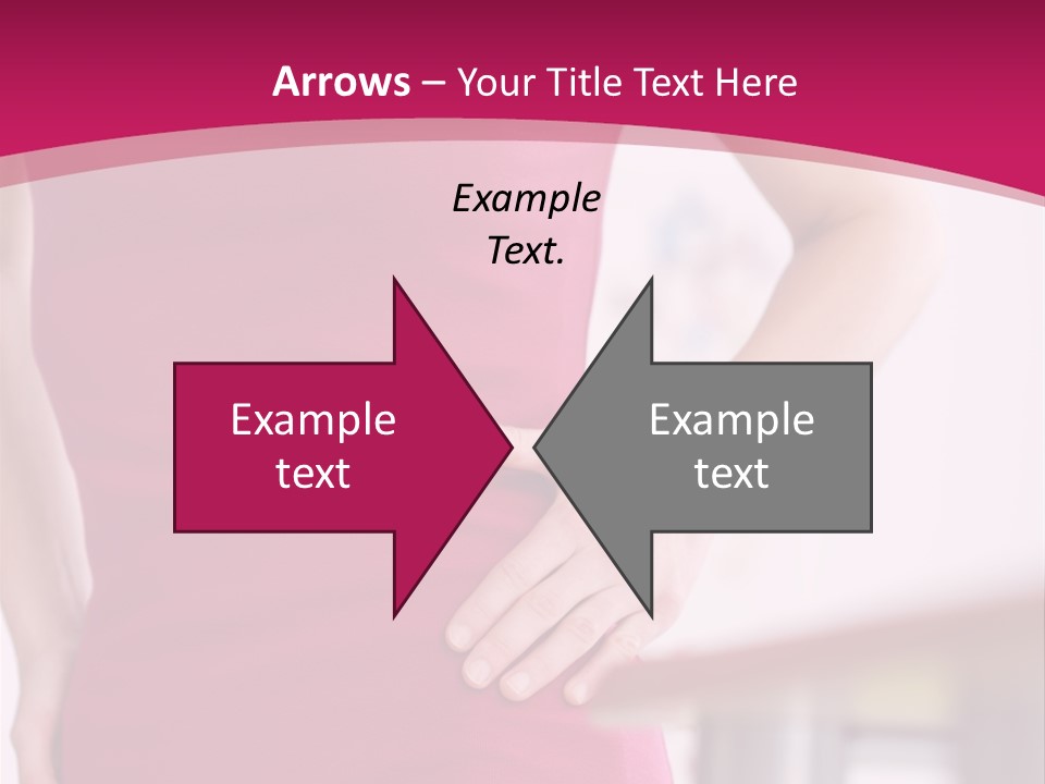 A Woman In A Pink Shirt Is Holding Her Stomach PowerPoint Template