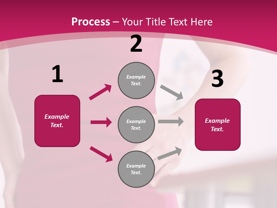A Woman In A Pink Shirt Is Holding Her Stomach PowerPoint Template