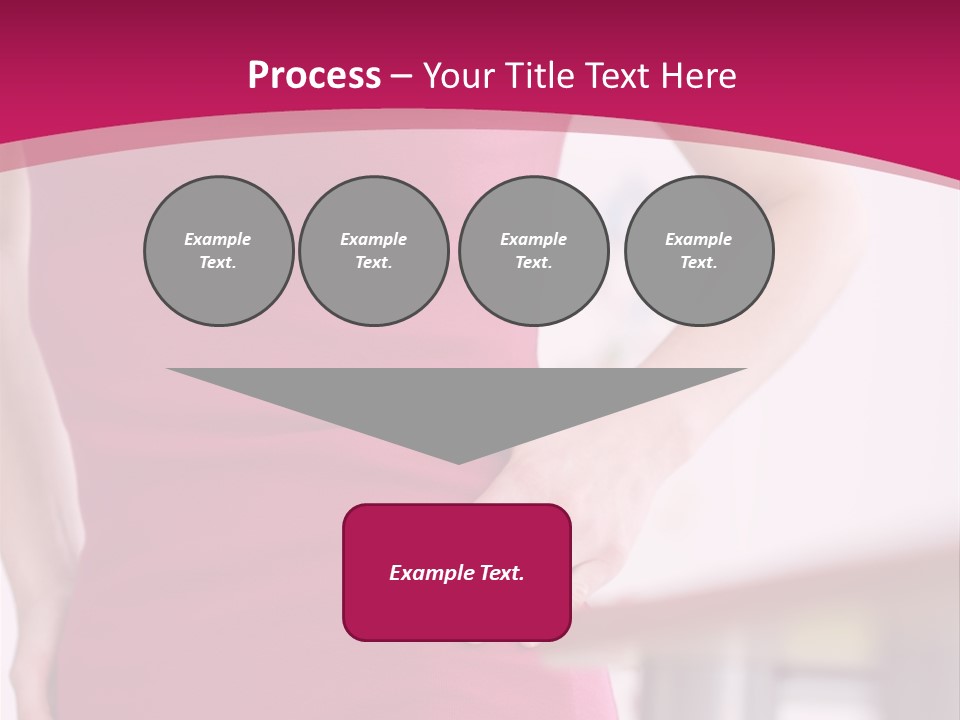 A Woman In A Pink Shirt Is Holding Her Stomach PowerPoint Template