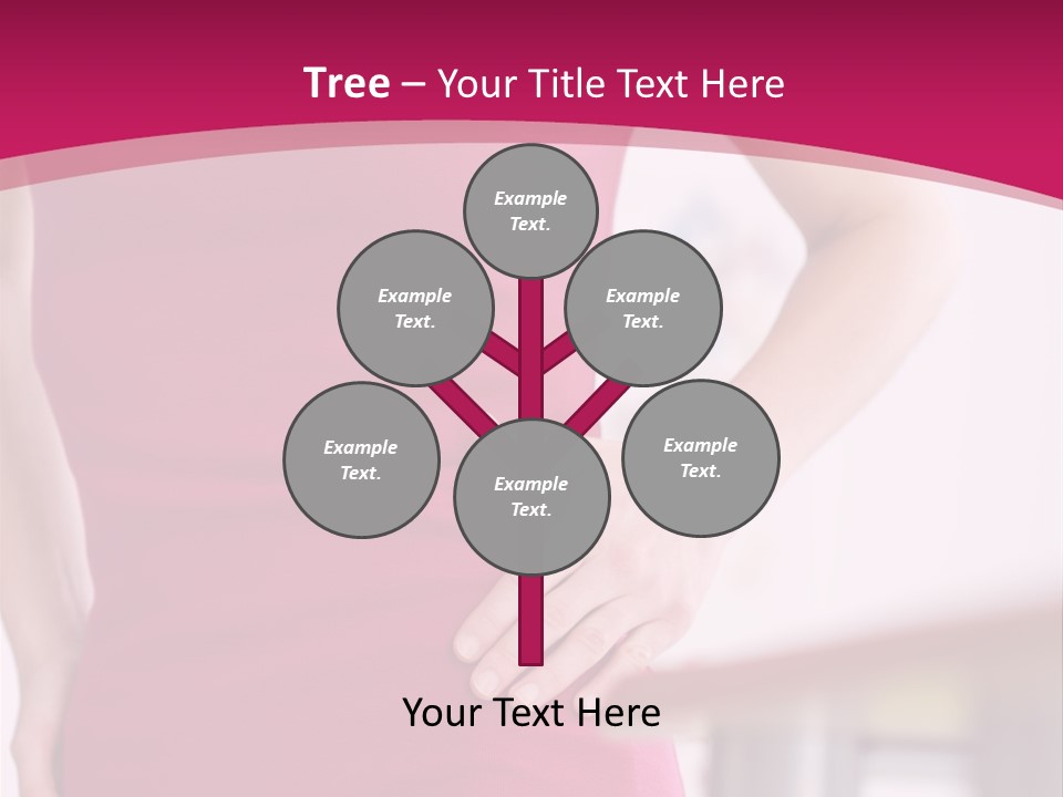 A Woman In A Pink Shirt Is Holding Her Stomach PowerPoint Template