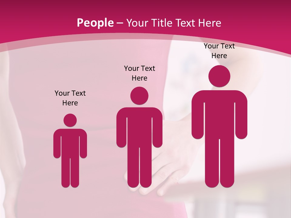 A Woman In A Pink Shirt Is Holding Her Stomach PowerPoint Template