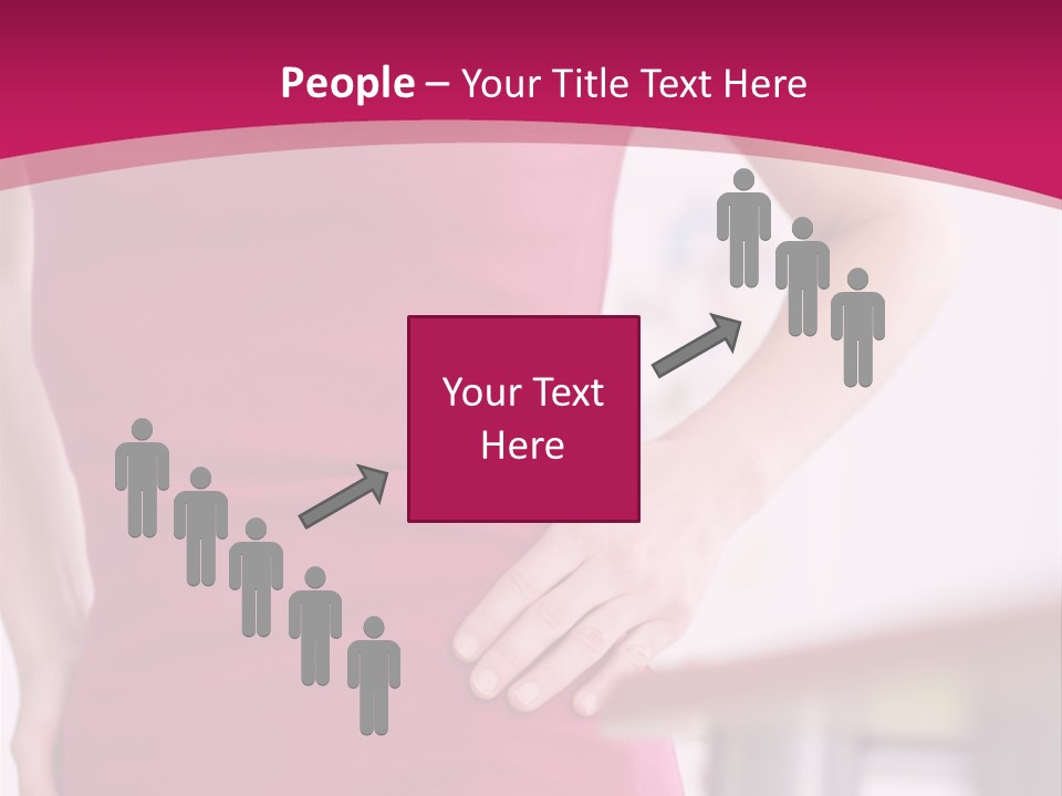 A Woman In A Pink Shirt Is Holding Her Stomach PowerPoint Template