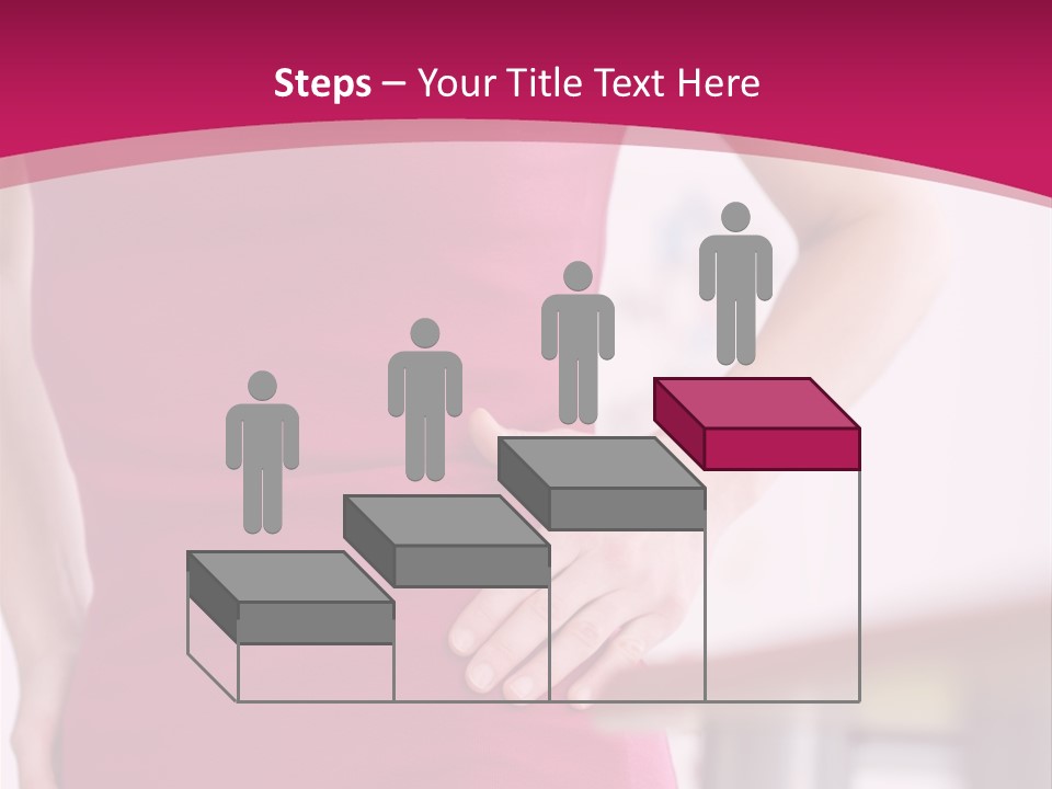 A Woman In A Pink Shirt Is Holding Her Stomach PowerPoint Template