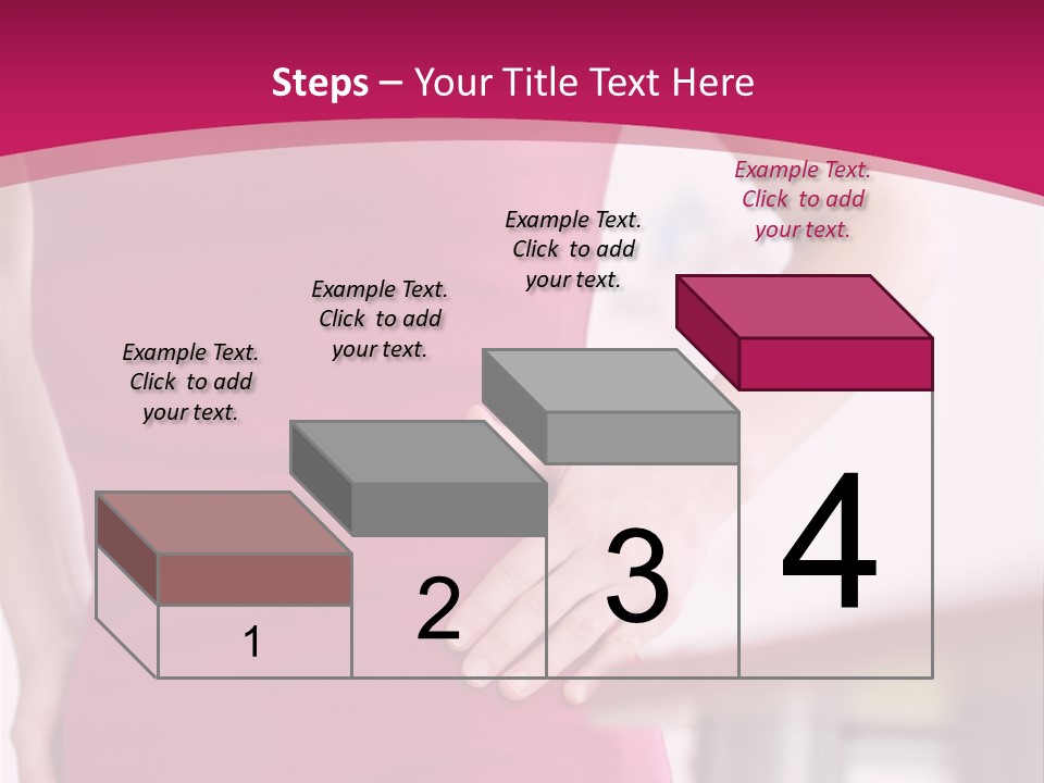 A Woman In A Pink Shirt Is Holding Her Stomach PowerPoint Template