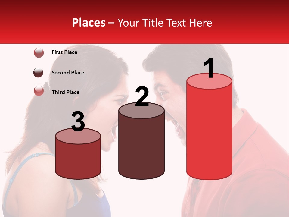 A Man And A Woman Yelling At Each Other PowerPoint Template