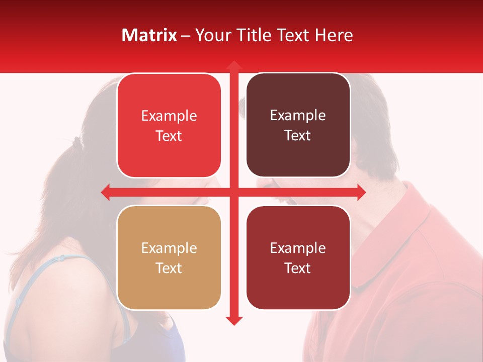 A Man And A Woman Yelling At Each Other PowerPoint Template