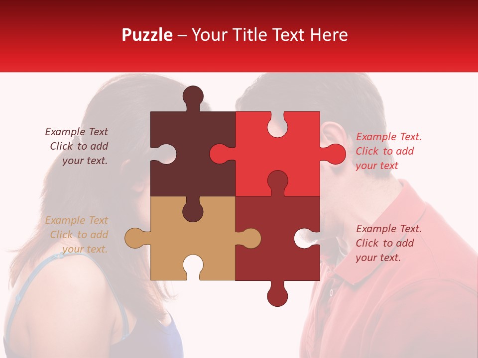 A Man And A Woman Yelling At Each Other PowerPoint Template