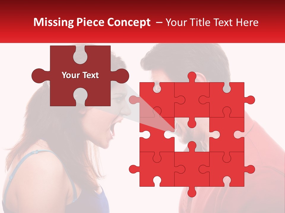 A Man And A Woman Yelling At Each Other PowerPoint Template