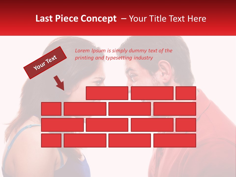 A Man And A Woman Yelling At Each Other PowerPoint Template