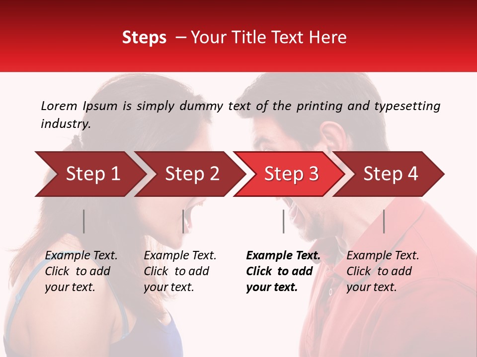 A Man And A Woman Yelling At Each Other PowerPoint Template