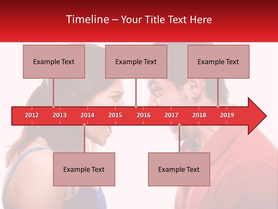 A Man And A Woman Yelling At Each Other PowerPoint Template