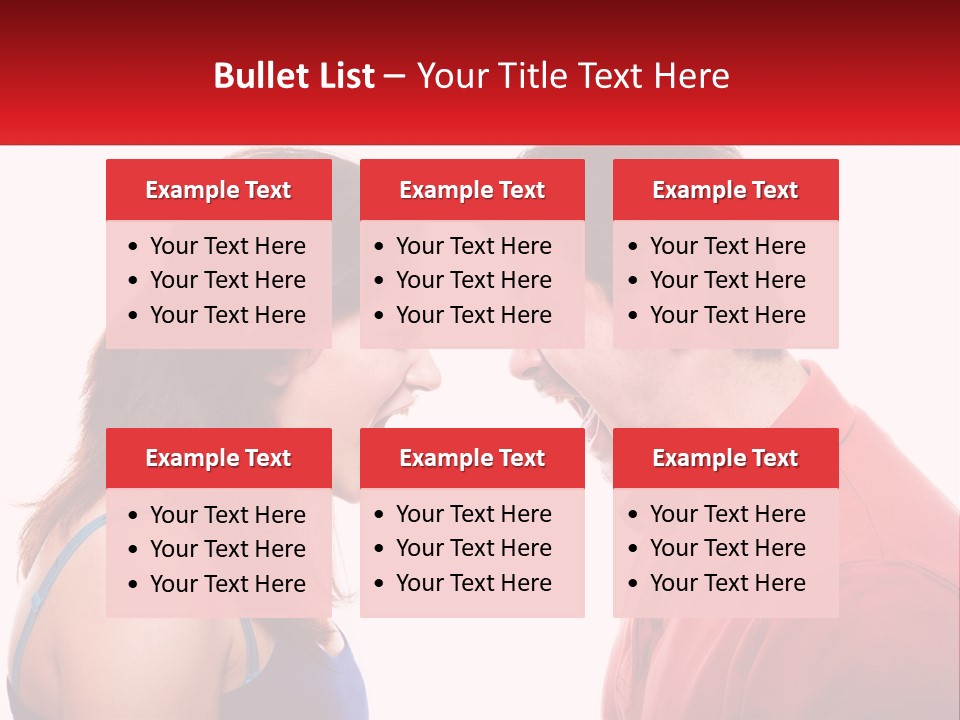 A Man And A Woman Yelling At Each Other PowerPoint Template
