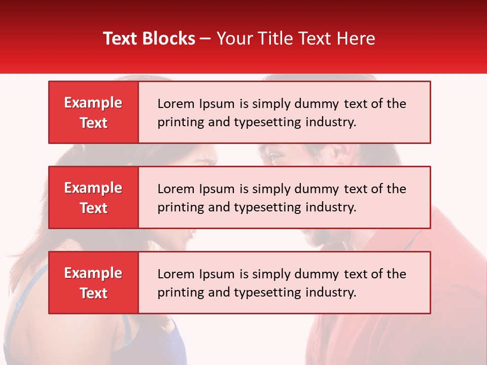 A Man And A Woman Yelling At Each Other PowerPoint Template