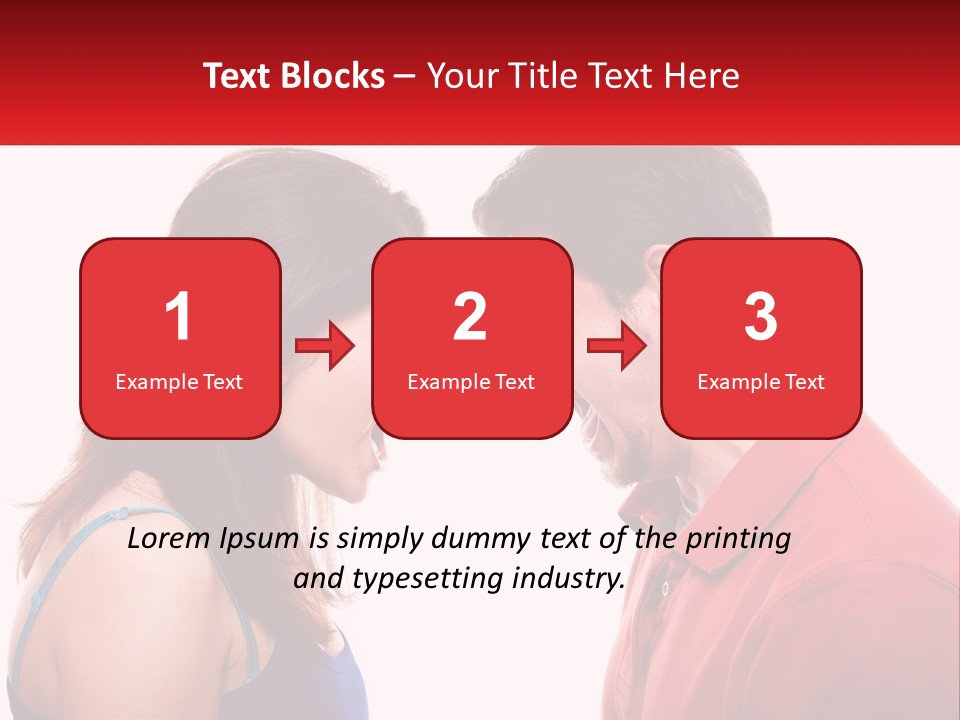 A Man And A Woman Yelling At Each Other PowerPoint Template