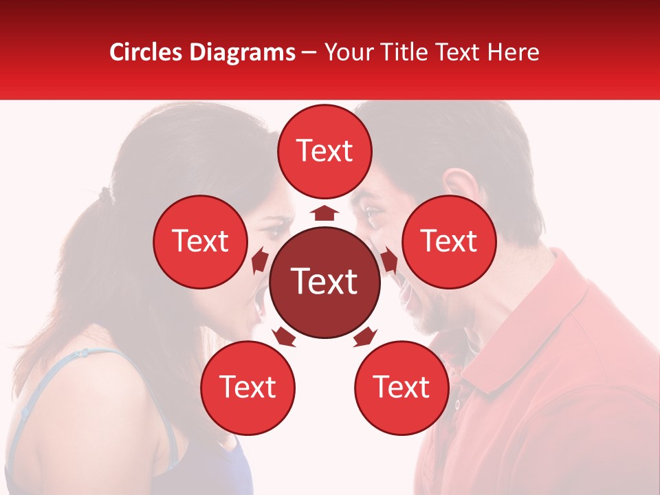 A Man And A Woman Yelling At Each Other PowerPoint Template