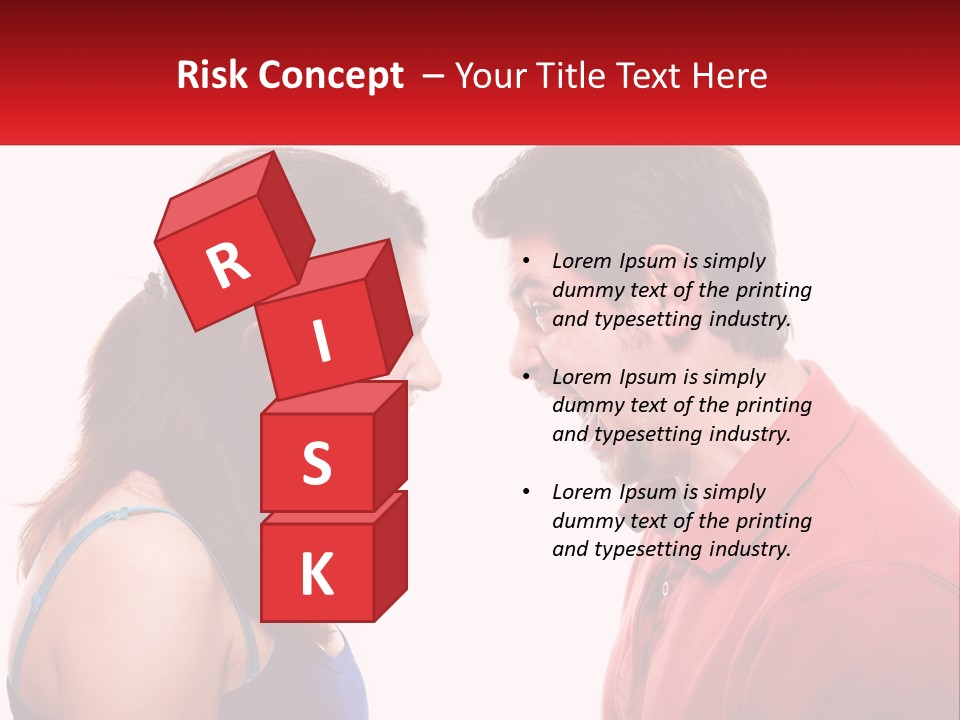 A Man And A Woman Yelling At Each Other PowerPoint Template