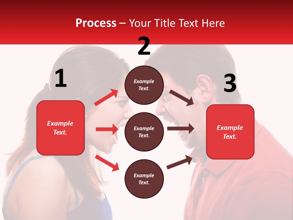 A Man And A Woman Yelling At Each Other PowerPoint Template