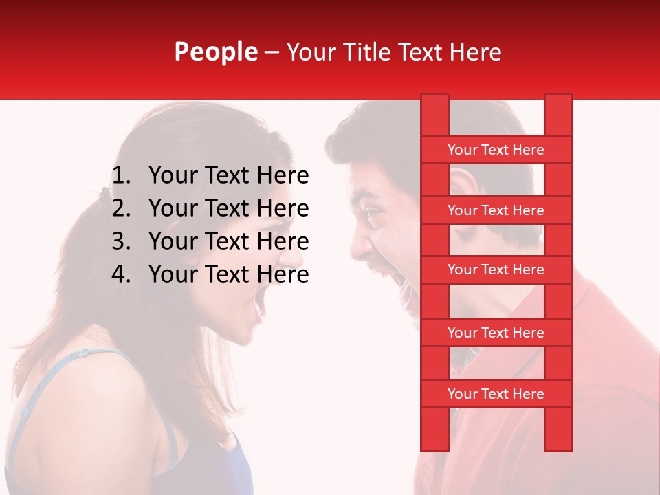 A Man And A Woman Yelling At Each Other PowerPoint Template