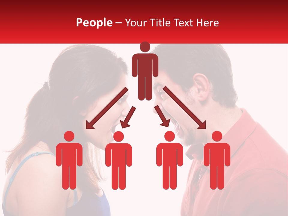 A Man And A Woman Yelling At Each Other PowerPoint Template