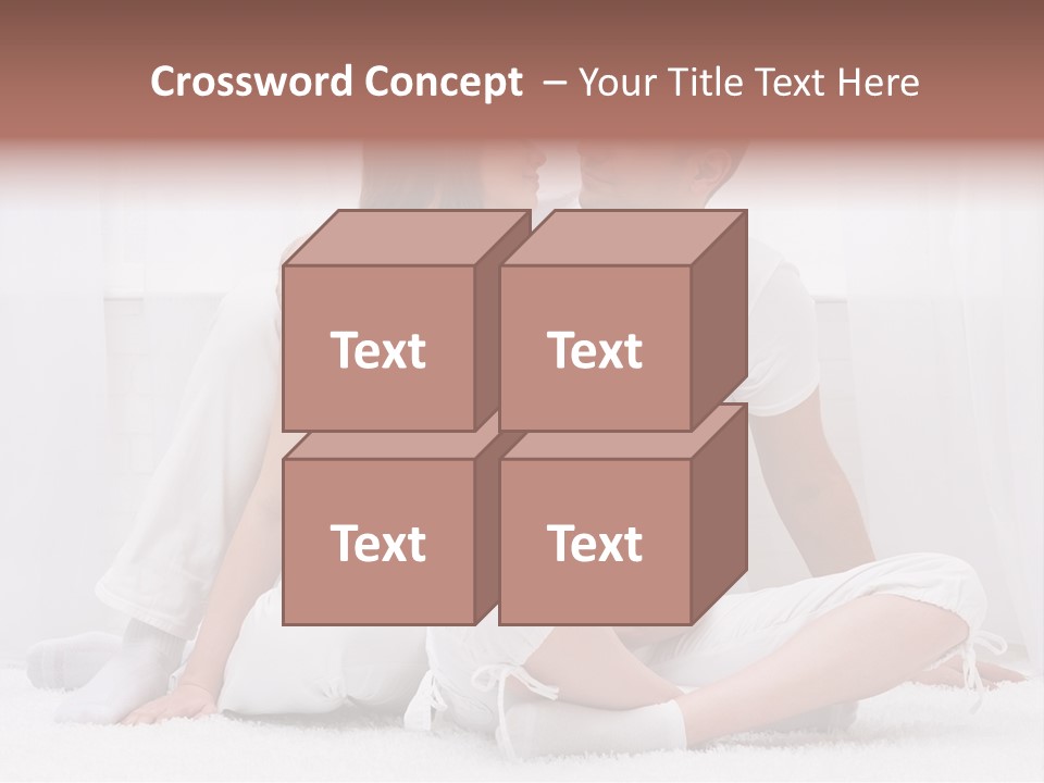 A Pregnant Couple Sitting On A Bed Together PowerPoint Template