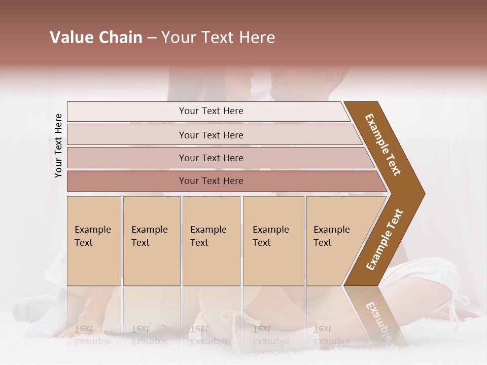A Pregnant Couple Sitting On A Bed Together PowerPoint Template