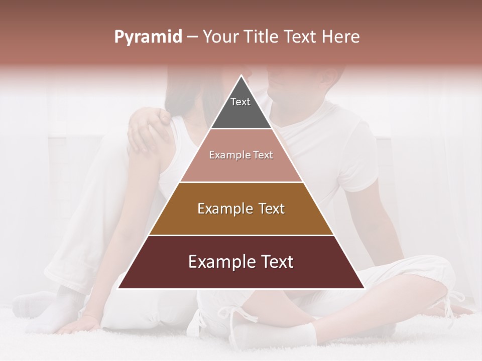 A Pregnant Couple Sitting On A Bed Together PowerPoint Template