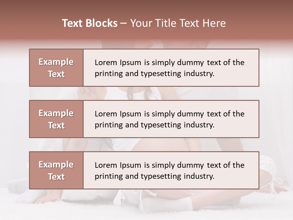 A Pregnant Couple Sitting On A Bed Together PowerPoint Template
