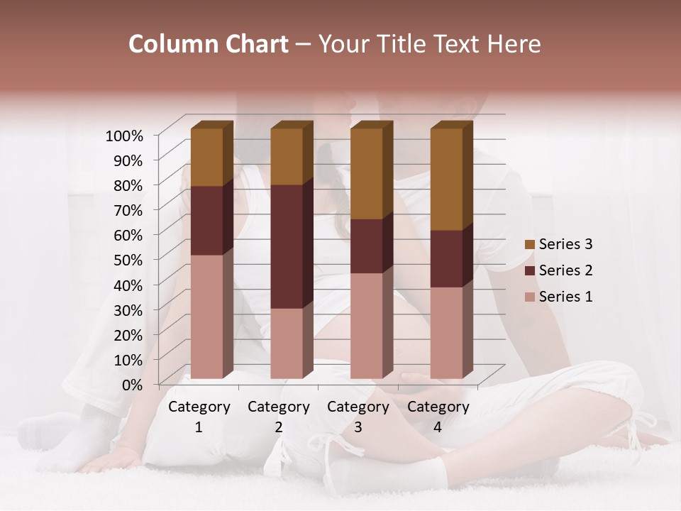 A Pregnant Couple Sitting On A Bed Together PowerPoint Template