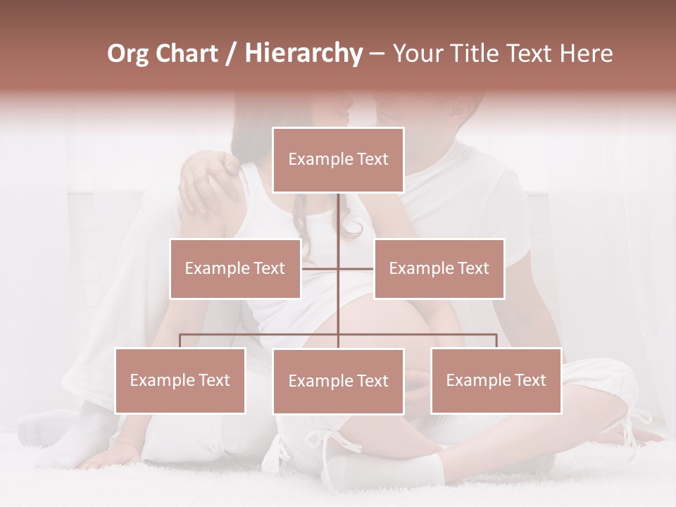 A Pregnant Couple Sitting On A Bed Together PowerPoint Template