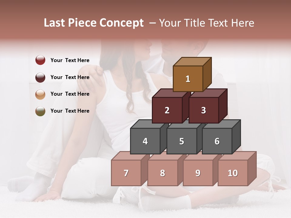 A Pregnant Couple Sitting On A Bed Together PowerPoint Template