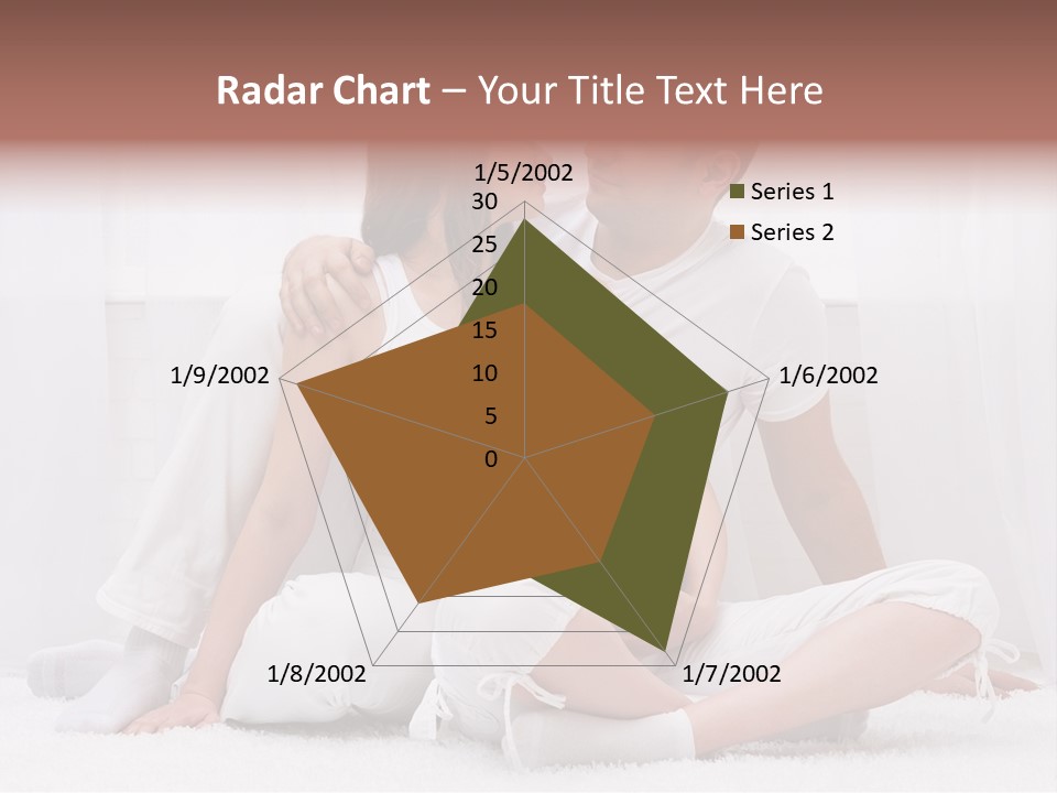 A Pregnant Couple Sitting On A Bed Together PowerPoint Template