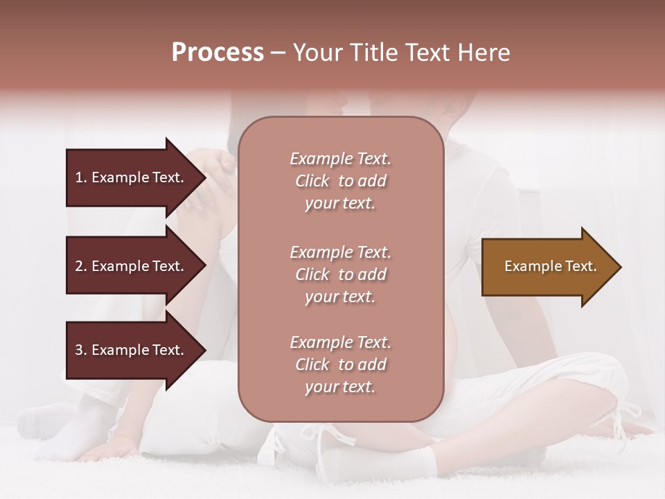 A Pregnant Couple Sitting On A Bed Together PowerPoint Template