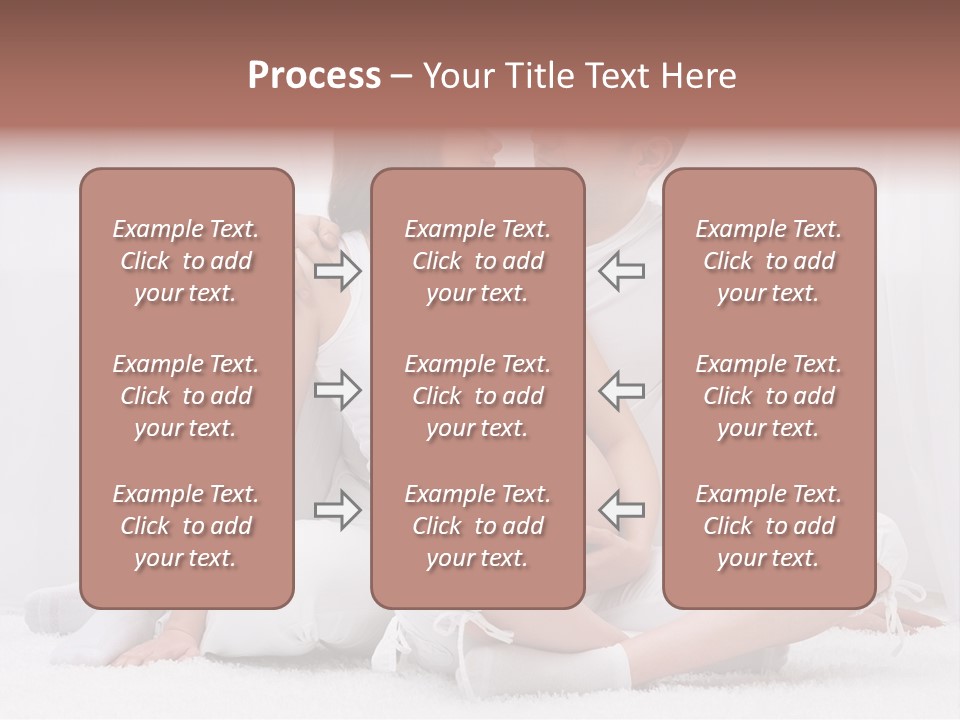 A Pregnant Couple Sitting On A Bed Together PowerPoint Template
