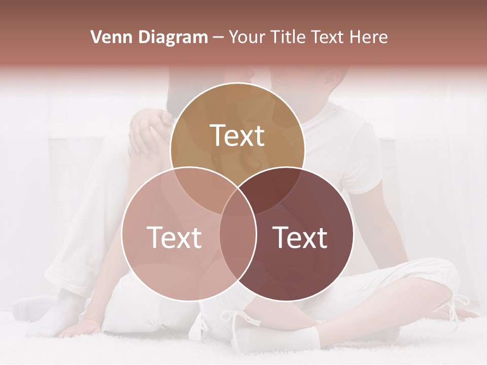 A Pregnant Couple Sitting On A Bed Together PowerPoint Template