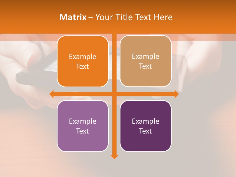 A Person Holding A Tablet On A Table PowerPoint Template