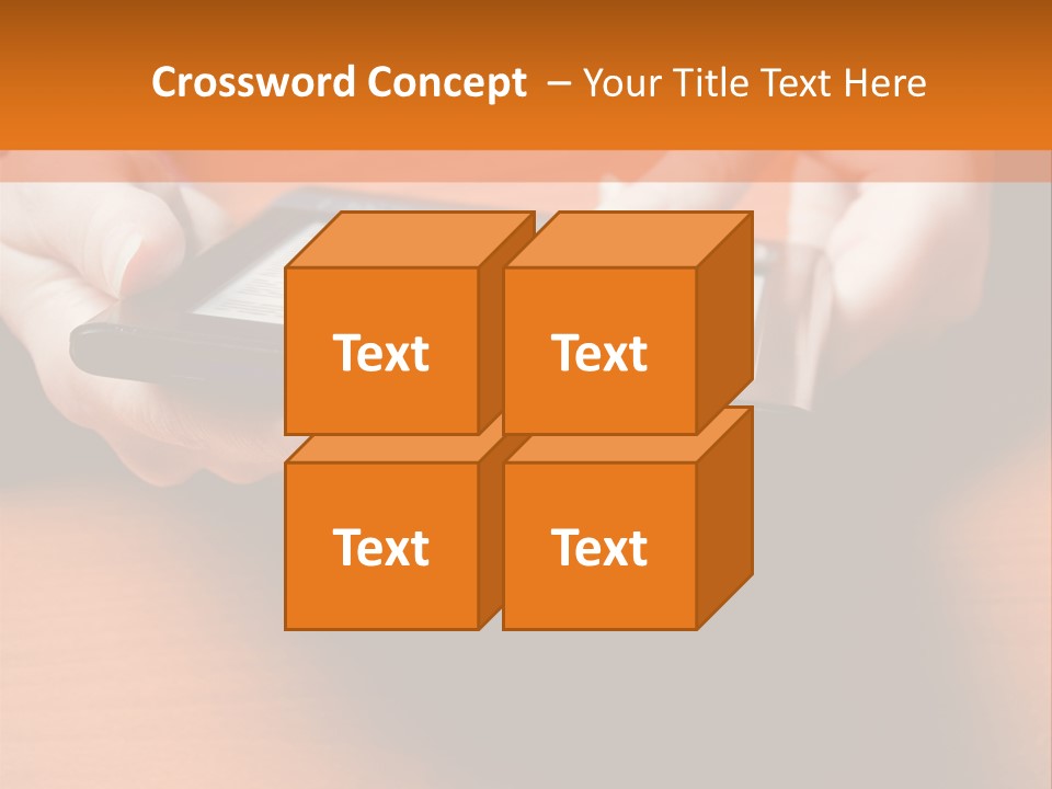 A Person Holding A Tablet On A Table PowerPoint Template