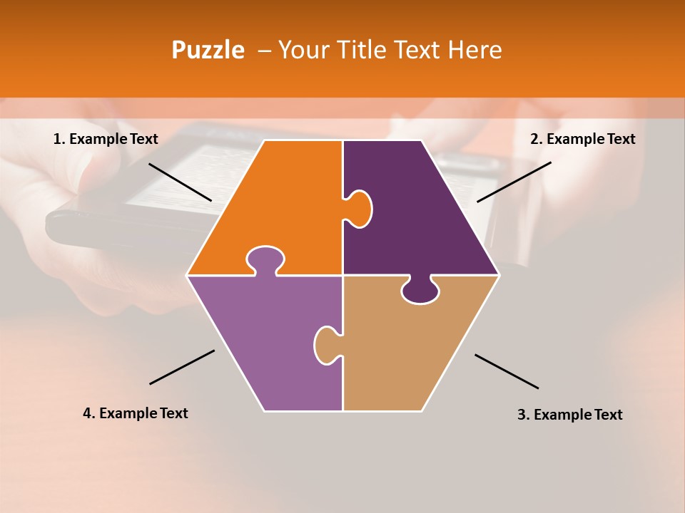 A Person Holding A Tablet On A Table PowerPoint Template