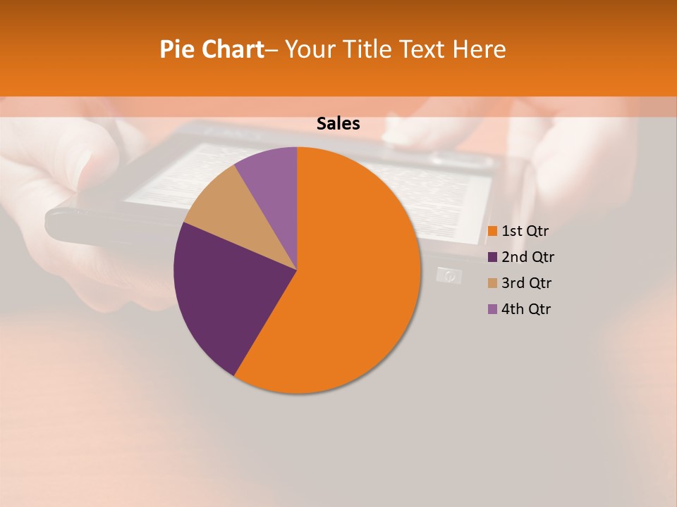 A Person Holding A Tablet On A Table PowerPoint Template