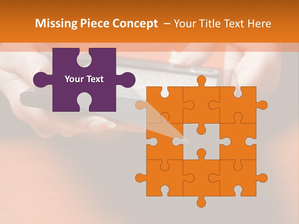 A Person Holding A Tablet On A Table PowerPoint Template