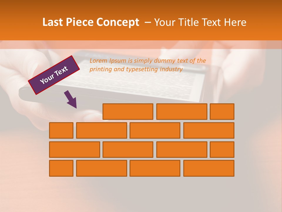 A Person Holding A Tablet On A Table PowerPoint Template