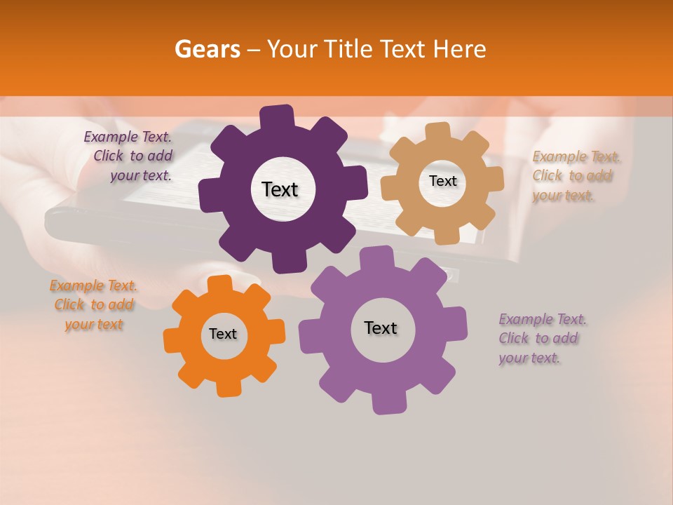 A Person Holding A Tablet On A Table PowerPoint Template