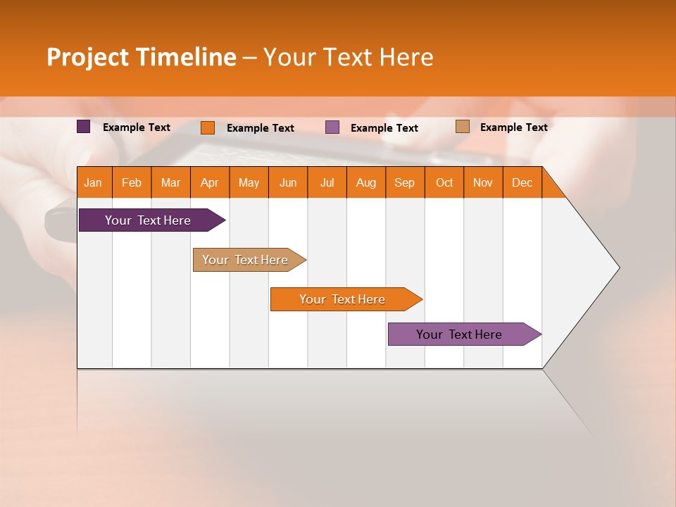 A Person Holding A Tablet On A Table PowerPoint Template
