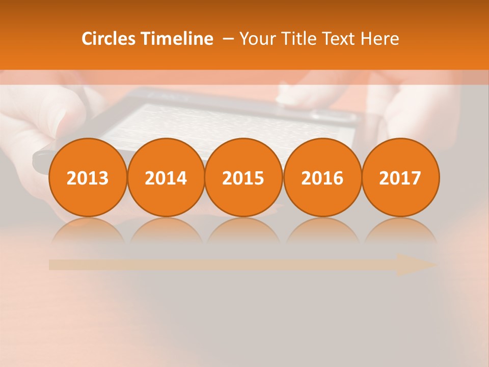 A Person Holding A Tablet On A Table PowerPoint Template