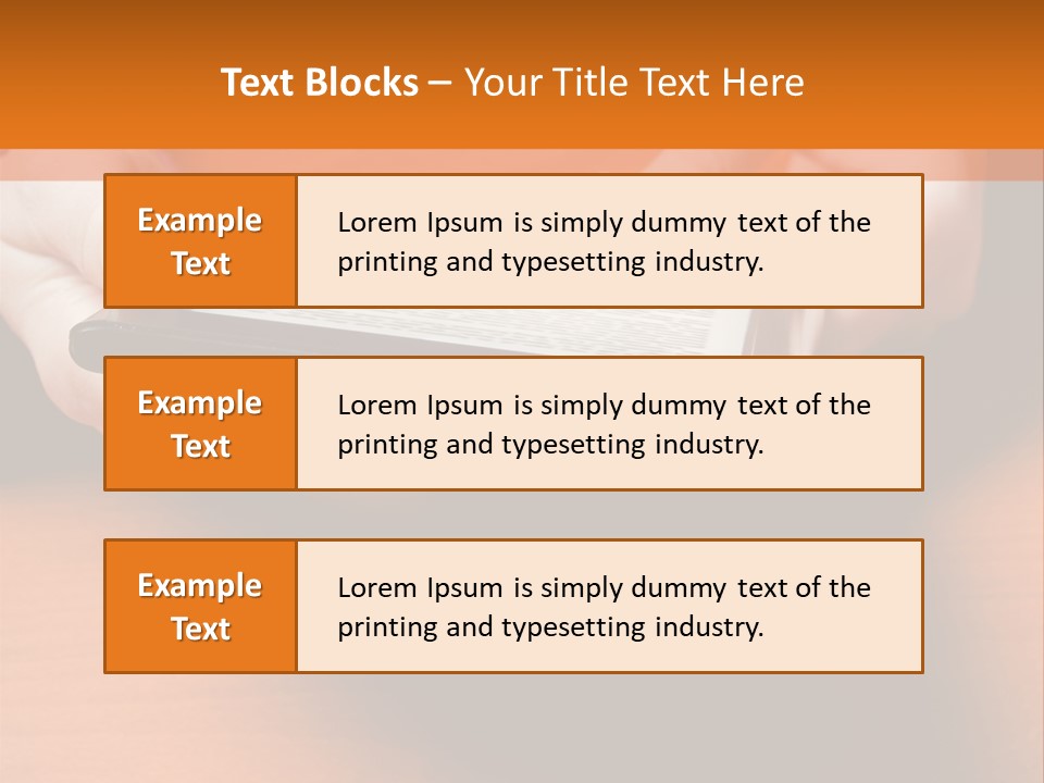 A Person Holding A Tablet On A Table PowerPoint Template