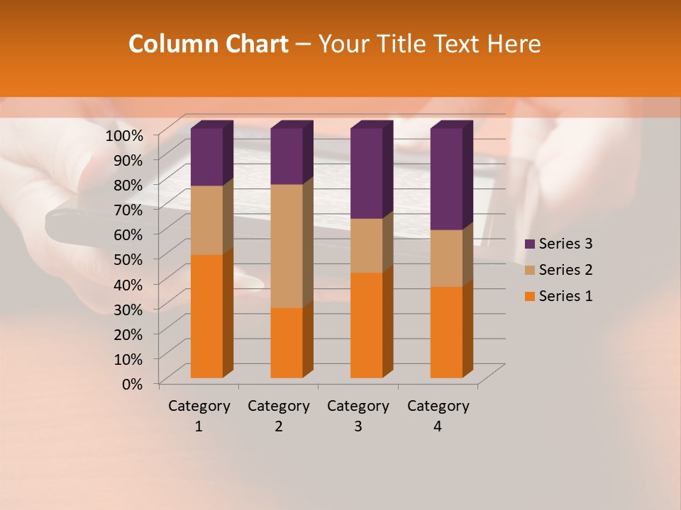 A Person Holding A Tablet On A Table PowerPoint Template